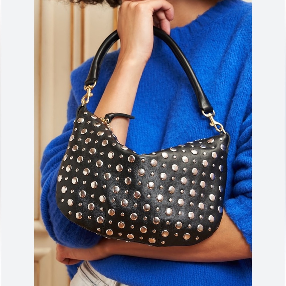 Clare V Petite Moyan Studded Black Handbag